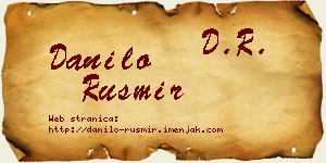 Danilo Rusmir vizit kartica